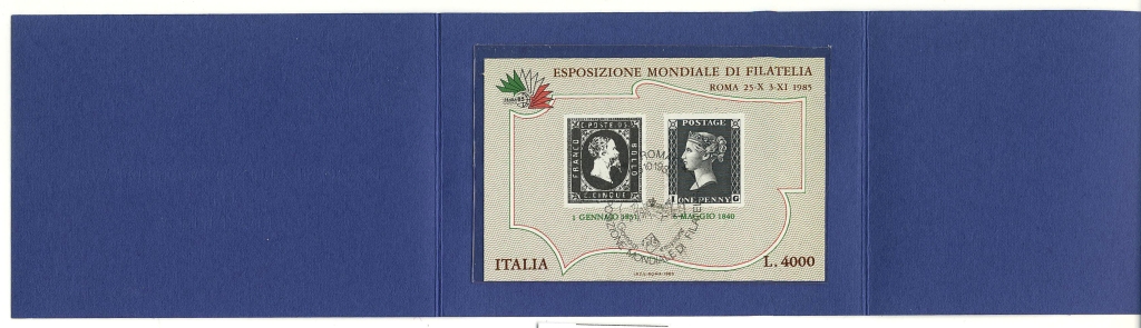 1985 - Esposizione mondiale di Filatelia - Primi francobolli A1.jpg