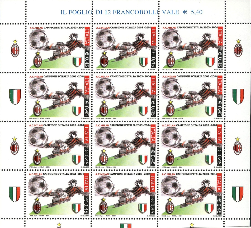 2004 - Minifoglio Milan Campione d'Italia - Sas.2767 Bol.2882.jpg