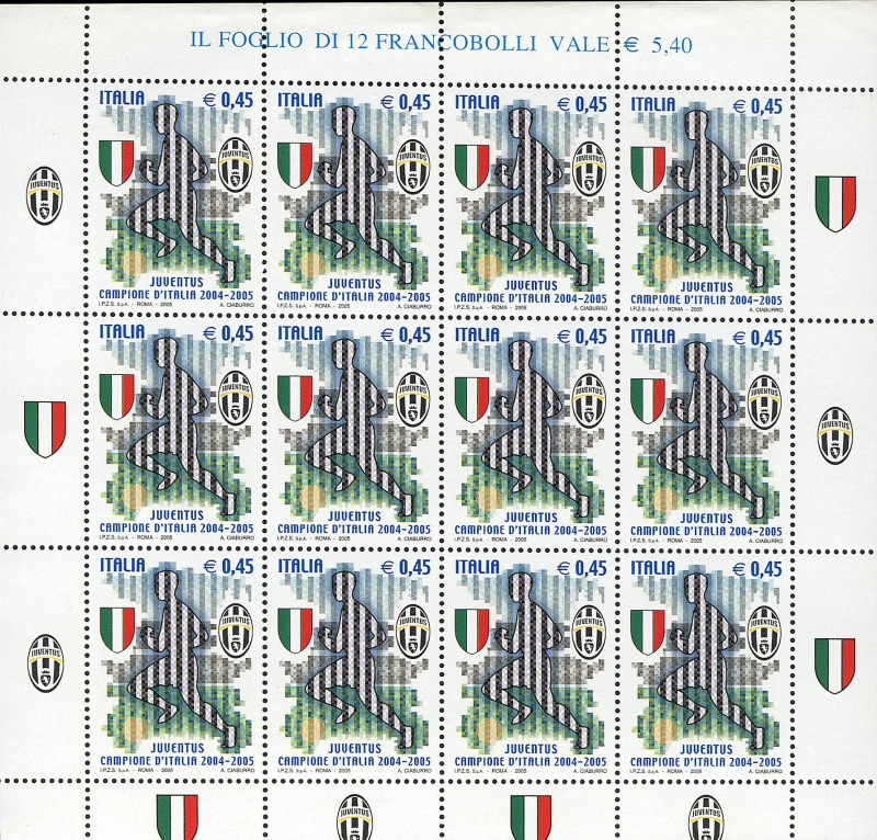 2005 - Minifoglio Juventus Campione d'Italia - Sas.2827 Bol.2949.jpg