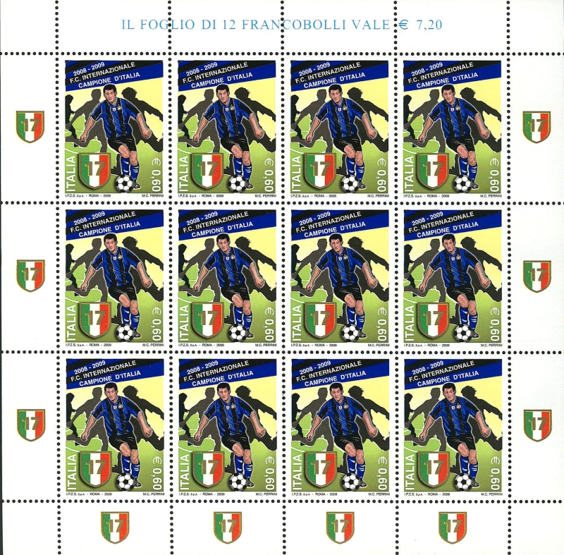 2009 - Minifoglio Inter Campione d'Italia - Sas.3098 Bol.3216.jpg